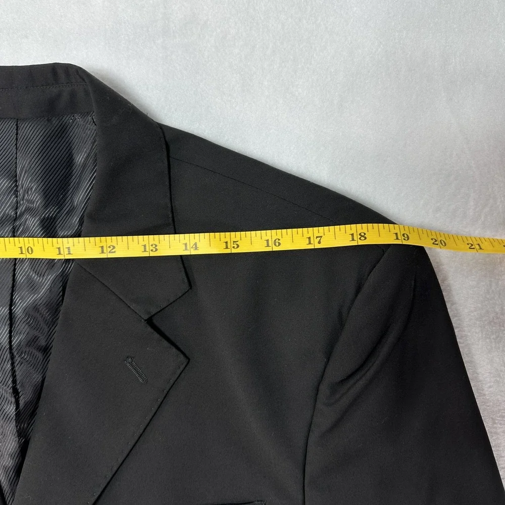 Gianni Collani Blazer Men's 42L Black Wool Blend Suit Jacket Sport Coat‎ Classic